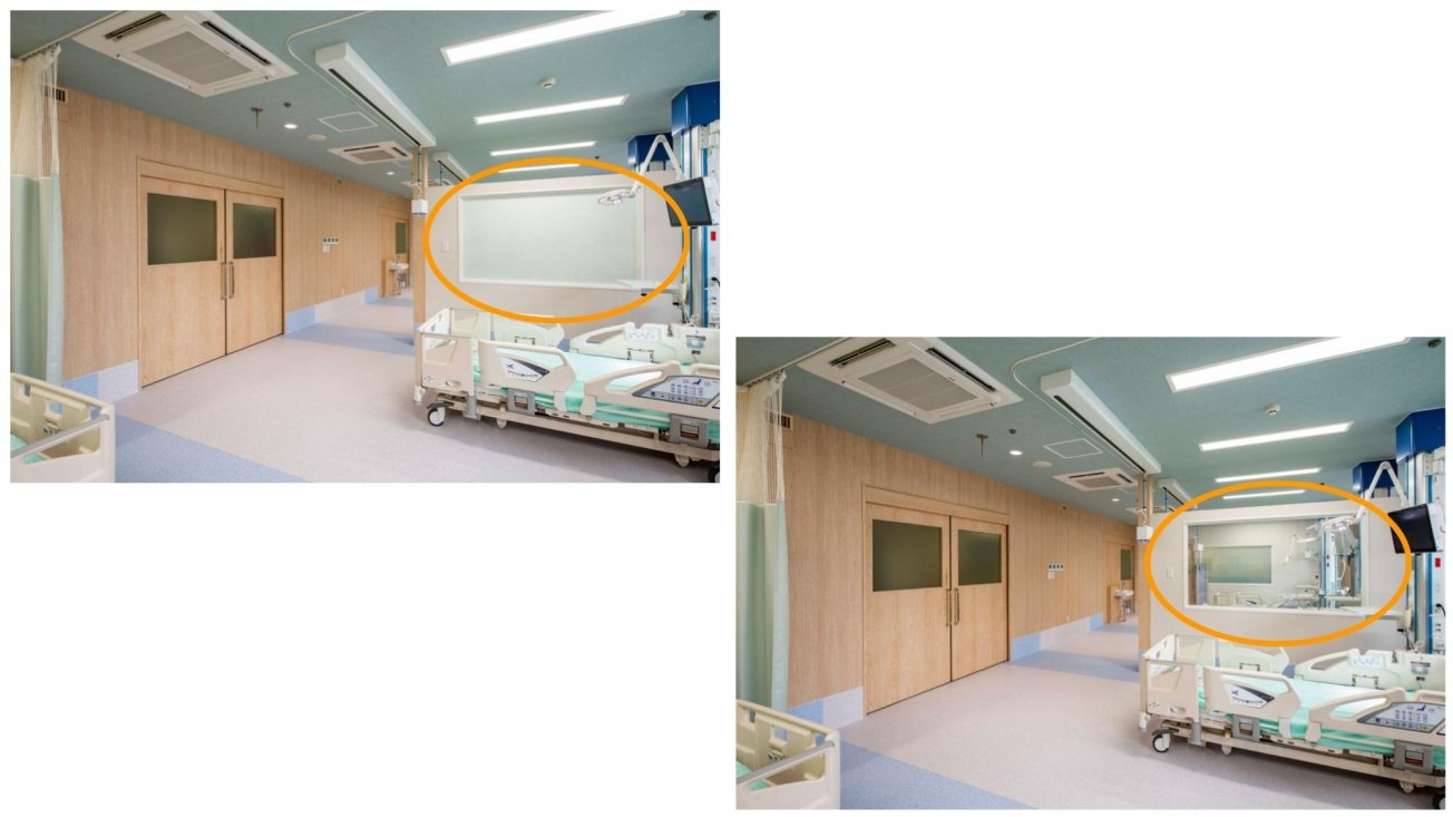 調光機能付きハードパーティション